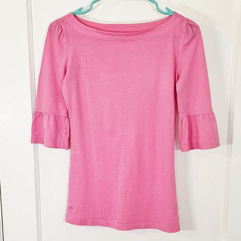 Pink Top with Ruffle Sleeves - Picture 7 of 7